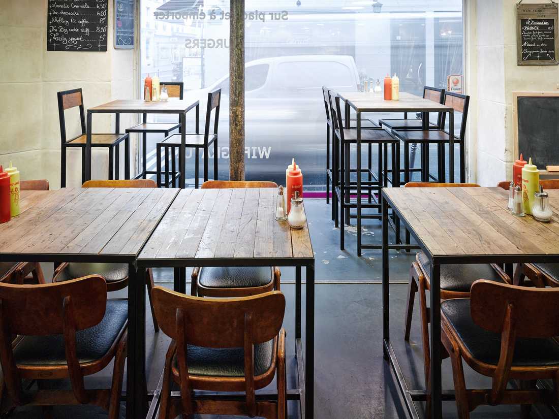 Décoration interieur d'un restaurant de burgers à Nîmes