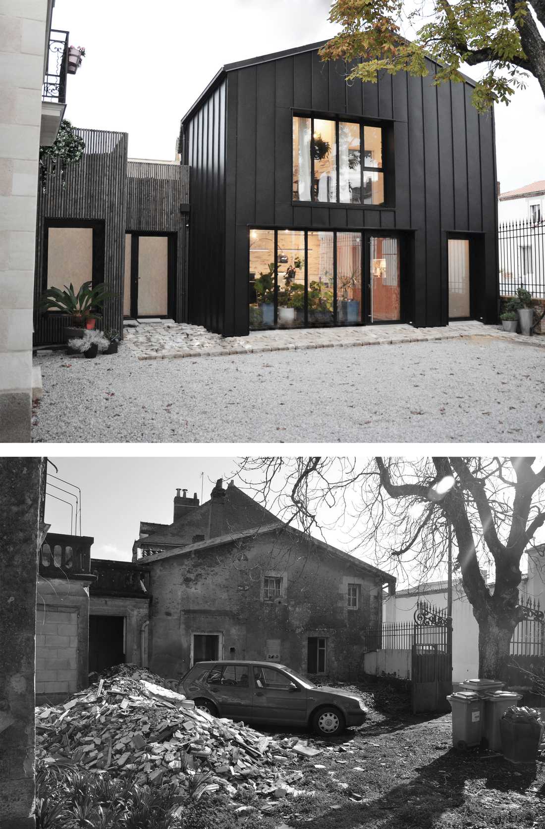 Rénovation energétique dans le cadre de la rénovation complète d'une maison par un architecte dans le Gard