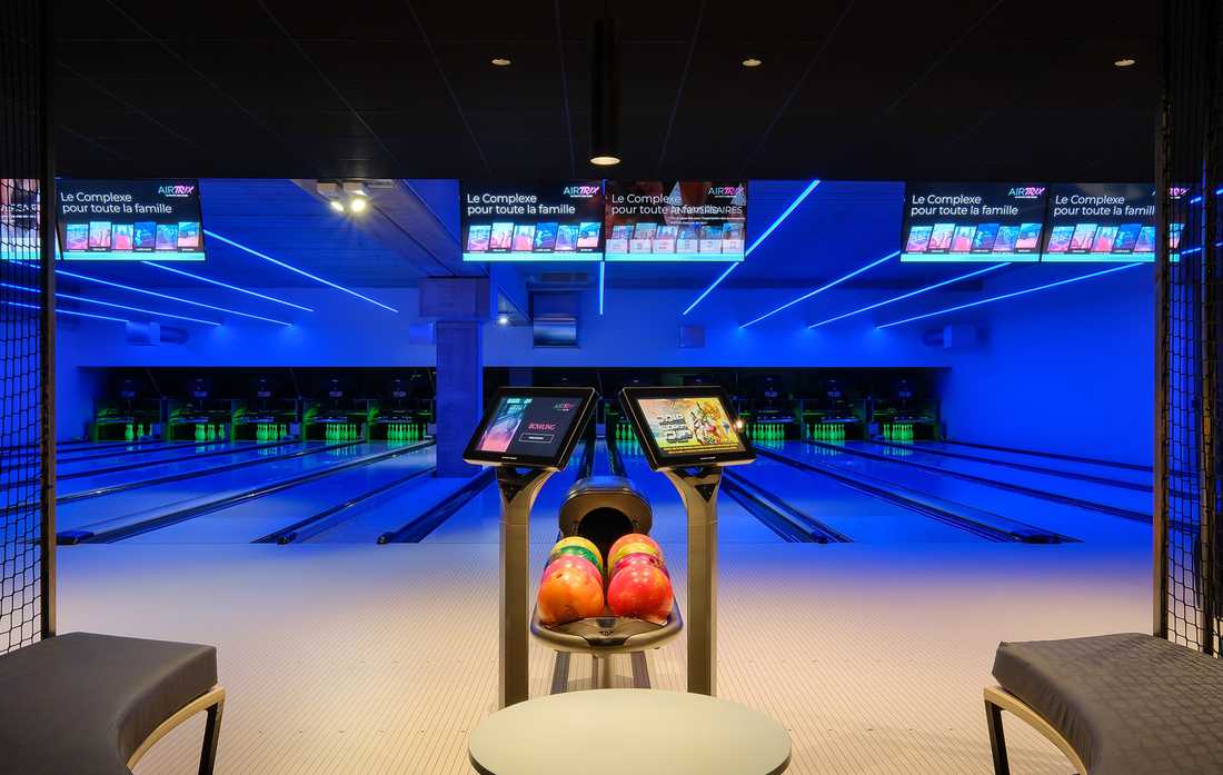 Aménagement d'un bowling par un architecte d'intérieur
