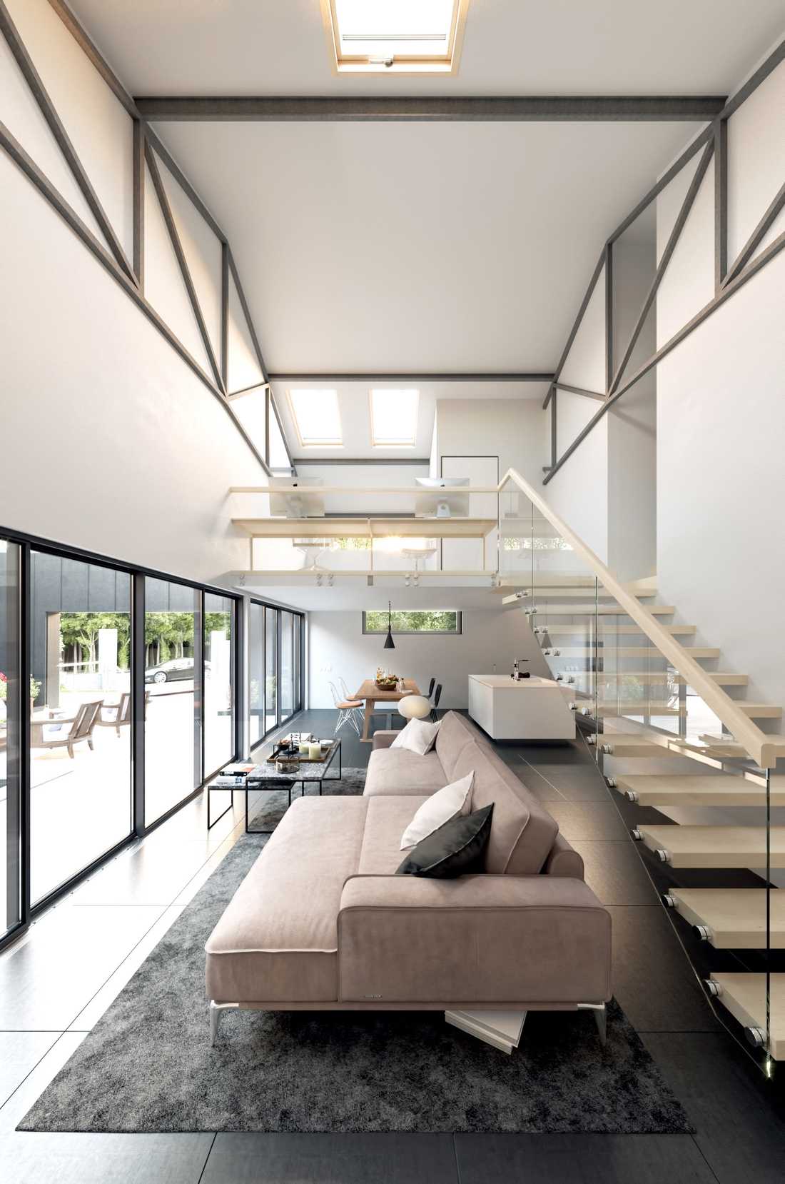 Réhabilitation d'un bâtiment industriel en maison par un architecte dans le Gard