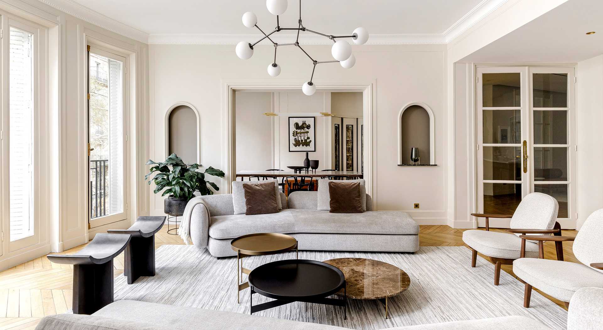 Décoration d'intérieur d'un appartement haussmannien haut de gamme à Nîmes
