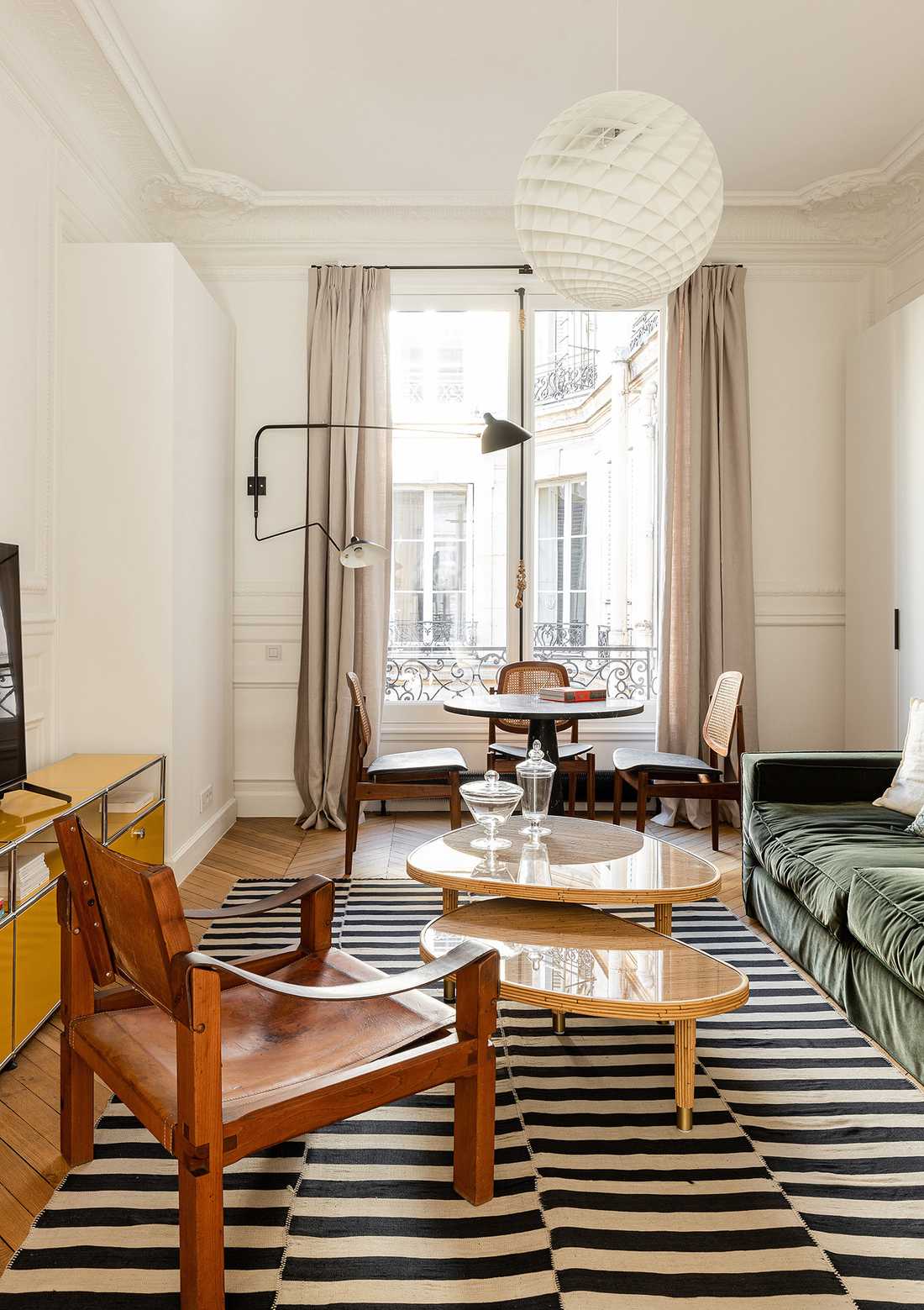 Décoration d'un salon conçue par un décorateur dans le cadre d'un relooking d'intérieur