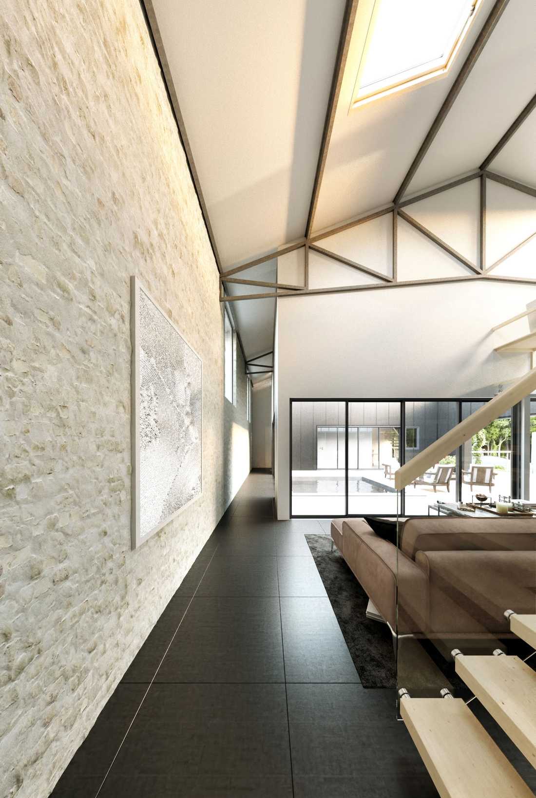 Rehabilitation of an industrial building into a house by an architect in Gard