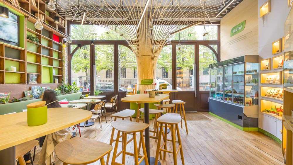 Réalisation d'architecture commerciale consistant dans un aménagement d'un coffee shop