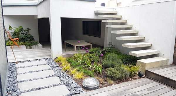 Création d'un jardin contemporain pour une maison neuve en Occitanie