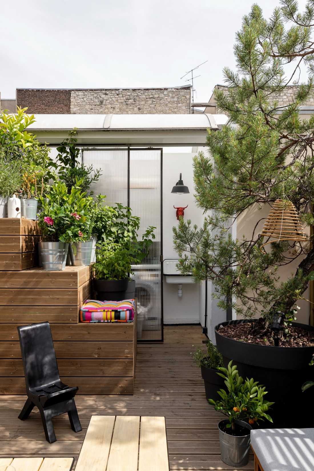 Toit-terrasse du triplex à Nîmes