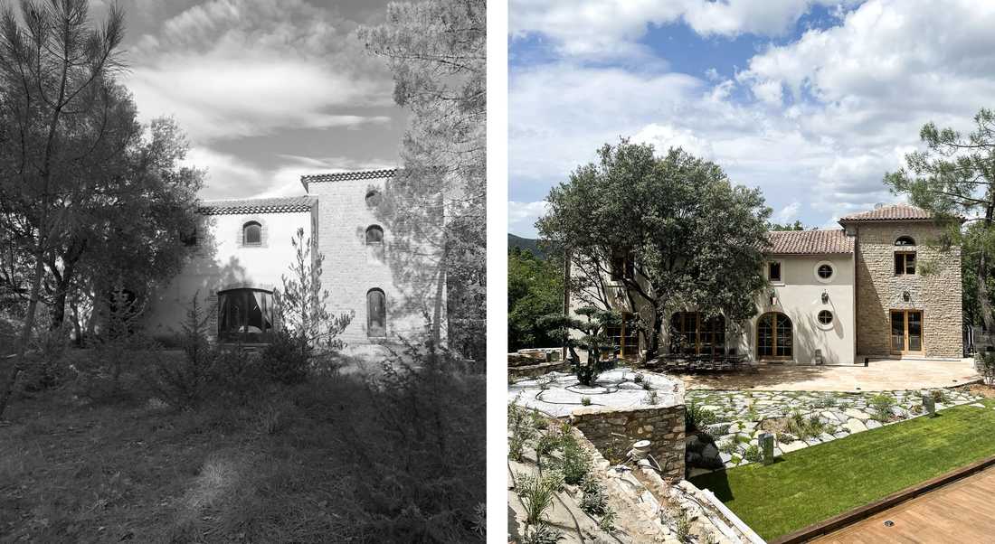 Avant - Après : un architecte transforme une maison inachevée dans les Cévennes