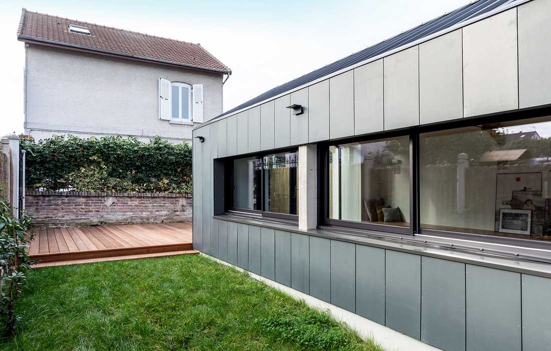 Extension d'une maison de ville conçu par architecte dans le Gard