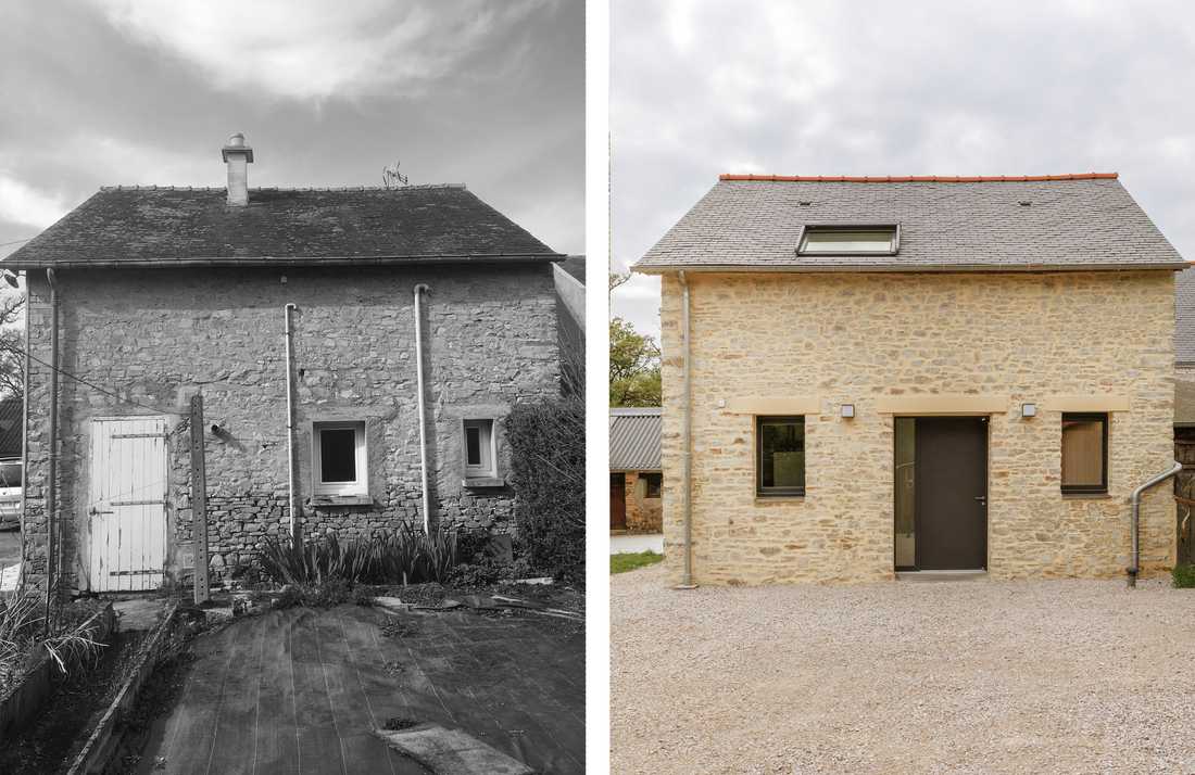 Avant - Après : Rénovation de la dépendance d'une maison bretonne ancienne