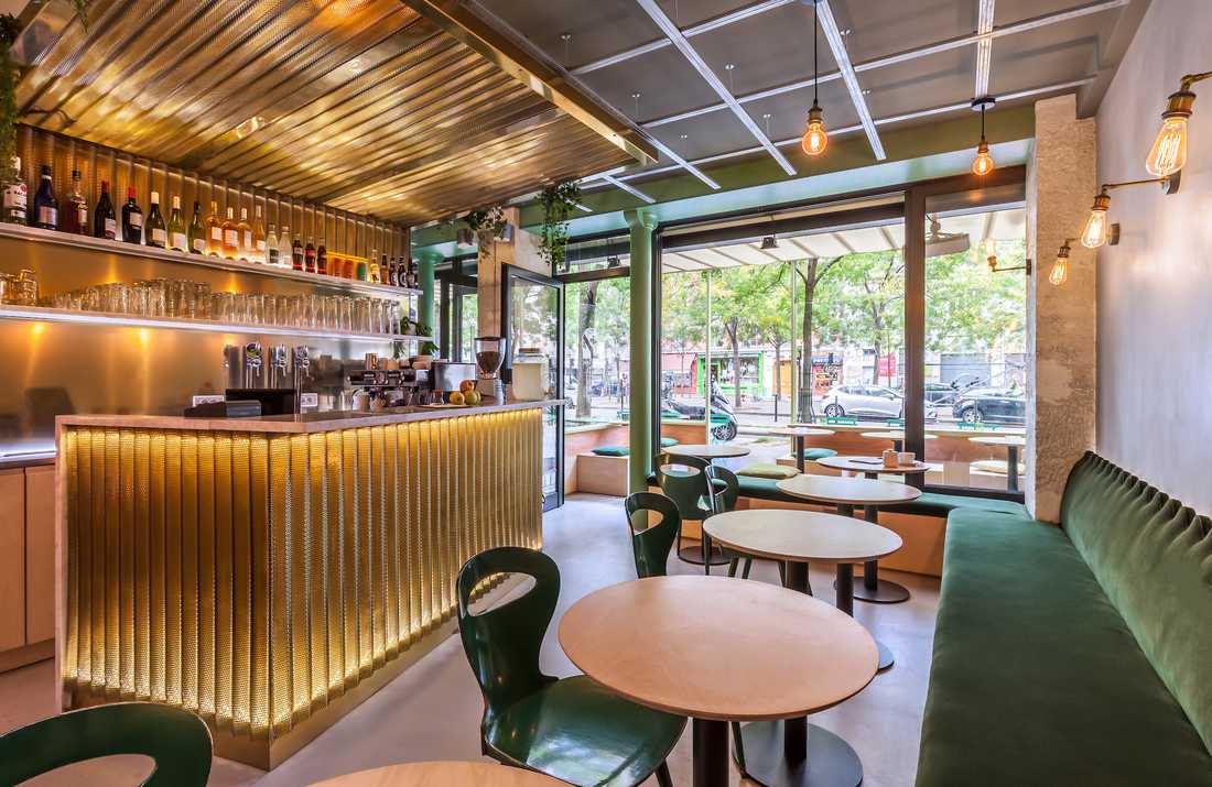 Restaurant style bistrot de quartier aménagé par un architecte à Nîmes