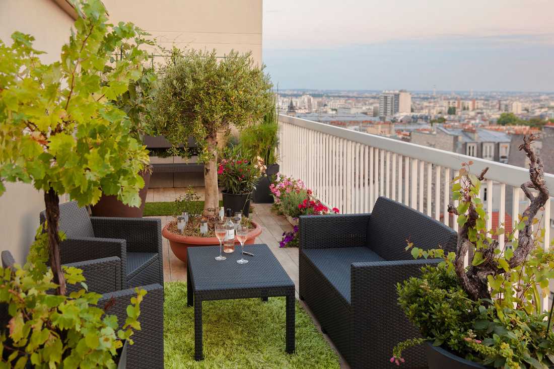 Terrasse amenagée par un architecte à Nîmes